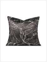 Soft furnishing design throw pillow, black marble texture, spun fabric - Image 5
