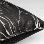 Soft furnishing design throw pillow, black marble texture, spun fabric - Image 3