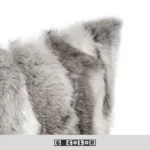 Minimalist Modern New Chinese-Style Nordic-Inspired Sofa Showroom Cushions: Gray-White Rabbit Fur Plush Cushions - Image 3