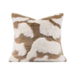 Yellow Faux Fur Square Cushions for Sofas and Living Rooms: Luxurious and Sophisticated, Modern Showroom Style, Villa Bedside Cushions - Image 5