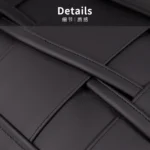 Black Leather Hand-Woven Lumbar Pillow for Sofas and Living Rooms: A Touch of Luxury for Showrooms and Villas - Image 3