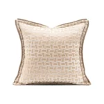 Velvet Cushion in Light Beige—Luxury Living Room Sofa Cushion for Villas, Hotel Showrooms, and Exhibition Halls - Image 5