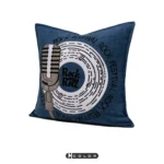 Soft furnishings, sofa samples, children's room, bay window, modern, Nordic, Italian, light luxury, blue, microphone-patterned embroidered throw pillows - Image 2
