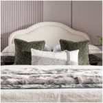 11-Piece Green Bedding Set in a Wabi-Sabi Style for Showrooms, Bed and Breakfasts, Villas, and High-End Display Spaces - Image 5