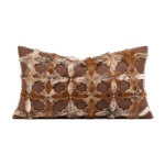 Coffee-colored, high-end, luxury-style woven genuine horsehair lumbar cushion for sofas and living rooms; model home and villa bedside cushion - Image 5