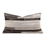 Decorative Cushion for Sofa and Living Room: Luxurious Black and Gray Genuine Horsehair Woven Lumbar Pillow for Model Homes and Villas - Image 5