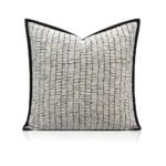 Soft Furnishings: Sofa, Model Home, Bay Window, Hotel, B&B, Modern, Nordic, Minimalist, Light Luxury, Black and White, Textured Cushions and Pillows - Image 5