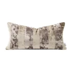 Brocade and Brown Ice-Patterned Velvet Patchwork Cushion: Vintage Living Room Sofa Long Cushion, Model Home Showroom, Bedside and Lumbar Pillow Covers - Image 5