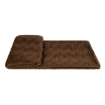 Showroom Villa Living Room Sofa Throw and Bedspread; Hotel-Style Italian-Inspired Light Luxury Coffee-Brown Velvet Crinkle-Weave Footboard Throw - Image 5