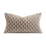 Brocade-Print Abstract Geometric Pattern Cushion Cover: Gray-Beige Shaggy Texture, Minimalist Modern Style for Showroom Living Rooms and Bedrooms - Image 6