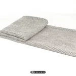 Soft Furnishings for Model Homes: Nordic Modern Italian-Style Light Luxury Living Room Bay Window Gray W-Pattern Knitted Throw Blanket - Image 7