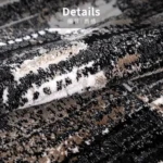 Black, White, and Beige Shag-Textured Cushions for Sofas and Living Rooms: A Luxurious, High-End Look—Sample Model for Villa Bedroom Headboard Pillows - Image 3