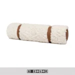 Designer Showroom Sofa: Modern Italian-Style Light Luxury High-End Soft-Pile Woven Leather Patchwork Cylindrical Back Cushion - Image 2