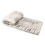 Jinshi Showroom: Modern, Minimalist, and Luxe Beige Faux Rabbit Fur Throw—Perfect for Villa Beds, Sofas, and More - Image 4