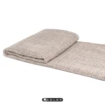 Soft Furnishings for Model Homes: Nordic Modern and Italian-Style Luxury Living Room with Bay Window, Beige Textured High-End Throw Blanket and Lounge Blanket - Image 3