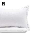 Jinshi Soft Furnishings Showroom: Italian-inspired, light luxury white-striped woven-texture high-end custom bedding four-piece set - Image 2