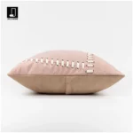Jinsese Home Decor: Pink Cushion for Girls' Room, Villa-Style Deer-Print Velvet Hand-Tied Cord Cushion, Bedding Cushion Cover for Children's Room - Image 3