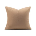 Velvet Cushions in Rich, Light Luxury Vintage Style: Brown Shaggy Cushions for Model Homes, Sofas, Living Rooms, Hotel Bay Windows, and More - Image 4