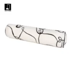 Cushions for Sofas and Living Rooms: Light Luxury, High-End, Modern Minimalist Black and White Wool-Wrapped Embroidered Round Bedside Cushions and Cylindrical Cushions - Image 4