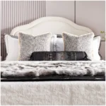 Brocade-Style Vintage Black-and-White 11-Piece Bedding Set for Model Rooms, B&Bs, Villas, and Showrooms—High-End Multi-Piece Set - Image 5