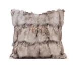 Soft Furnishings: Sofa, Model Home, Bay Window, Hotel, Modern, Nordic, Minimalist, Light Luxury, Brown Fox Fur Cushion Covers - Image 6