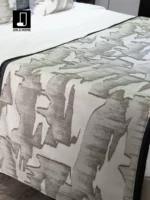 Interior Design Showroom: Hotel & Villa Sofa Throws and Bedspreads; Wabi-Sabi Style; New Chinese-Style Landscape Pattern; Footboard Throws - Image 2