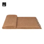 Modern Nordic-style model home villa throw blanket; hotel-style Italian-inspired luxury sofa throw; knitted fringe footboard throw