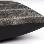 Decorative Cushion for Sofa and Living Room: Luxurious Black and Gray Genuine Horsehair Woven Lumbar Pillow for Model Homes and Villas - Image 4