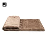 Jinshi Modern Minimalist Light Luxury Coffee-Brown Tiger-Print Velvet Throw—Perfect for Villa Model Home Living Rooms and as a Bed End Rug in Bedrooms