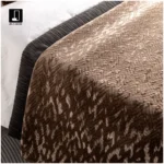 Jinshi Modern Minimalist Light Luxury Coffee-Brown Tiger-Print Velvet Throw—Perfect for Villa Model Home Living Rooms and as a Bed End Rug in Bedrooms - Image 2