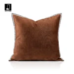 Orange Patchwork Square Cushions for Sofas and Living Rooms: A Touch of Luxury and Sophistication—Modern Showroom, Villa, and Bedside Cushions