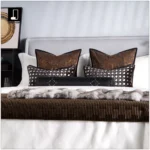 11-Piece Brown-Toned Bedding Set for Soft Furnishing Showrooms, Hotel Furniture Showrooms, Bedding, Fox Fur Throws, and Pillows - Image 3