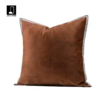 Orange Patchwork Square Cushions for Sofas and Living Rooms: A Touch of Luxury and Sophistication—Modern Showroom, Villa, and Bedside Cushions - Image 2