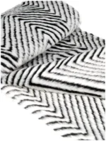 Showroom Villa Living Room Sofa Throw and Bedspread: Hotel-Style Italian-Inspired Light Luxury Black-and-White W-Pattern Short-Pile Textured Footboard Rug - Image 4