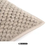 Soft Furnishings: Sofa, Model Home, Bay Window, Modern Italian-Style, Light Luxury, Wabi-Sabi Aesthetic, Beige-Brown Wool Cushions with Curved Edges - Image 3