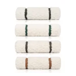 Designer Showroom Sofa: Modern Italian-Style Light Luxury High-End Soft-Pile Woven Leather Patchwork Cylindrical Back Cushion - Image 5