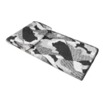 Modern luxury villa model home: bed throw, hotel-style sofa throw, black-and-white tweed footboard throw - Image 4