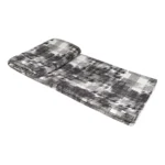 Showroom Villa Living Room Sofa Throw and Bedspread; Hotel-Style Italian-Inspired Light Luxury Black Leather-Weave Textured Footboard Throw - Image 4