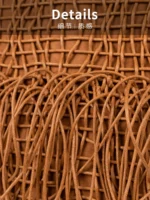 Orange Leather-Cord Woven Square Cushion for Sofas and Living Rooms: A Touch of Luxury—Model Home Villa Bedside Cushion - Image 3