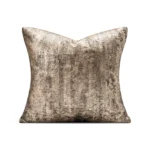 Light Gold Hot-Stamped Velvet Cushions for the Living Room Sofa in a Luxe Villa; Hotel Model Unit and Showroom Cushions - Image 5