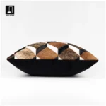 Geometric-patterned horsehair cushion covers for villa living rooms, sofa cushion covers for model homes, and light luxury hotel-style cushion covers - Image 2