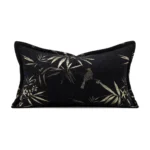 Luxury-style black and gold square cushion covers for villa sofas; vintage-style model home and showroom bed cushions - Image 5