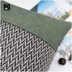 Soft Furnishings: Minimalist, Modern, New Chinese, and Scandinavian Minimalist Sofa Showroom - Light Luxury Green Textured Cushion Covers - Image 2