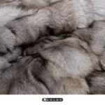 Soft Furnishings for Model Homes: Scandinavian Modern and Italian-Style Luxury Living Room Bay Window with High-End Fox Fur Throw and Lounge Blanket - Image 4