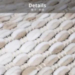 Cushion for Sofa in Living Room: Minimalist Modern Wabi-Sabi Style Model Unit - Off-White Hand-Woven Cotton-Linen Cushion Cover - Image 3