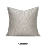Soft furnishings, sofa, model home, bay window, Nordic and Italian styles, light luxury, gray, imported fabric, high-end textured throw pillows and cushions
