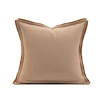 Brocade and Brown Shaggy Cushions: Luxury-Style Living Room Sofa Pillows for Villas, Hotel Model Rooms, and Showroom Cushion Sets - Image 4