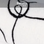 Cushions for Sofas and Living Rooms: Light Luxury, High-End, Modern Minimalist Black and White Wool-Wrapped Embroidered Round Bedside Cushions and Cylindrical Cushions - Image 3