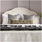 Colorful model room in antique style – 9-piece bedding set in green – Custom bedding sets for hotels, villas, and showrooms - Image 5