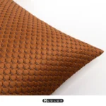 Soft Furnishings: Sofa, Model Home, Bay Window, Modern, Nordic, Italian, Light Luxury, Orange, Deer-Print Velvet, Hand-Woven Cushions and Pillows - Image 3